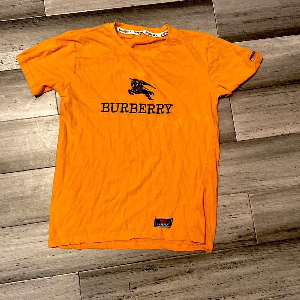 Orange Burberry tee